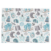 PASTEL BLAUW GRIJS WITTE BABYSPULLEN GROOT CADEAUZAKJE (Achterkant)