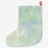 Pastel Blauw Groen Abstract gepersonaliseerd Grote Kerstsok (Achterkant)