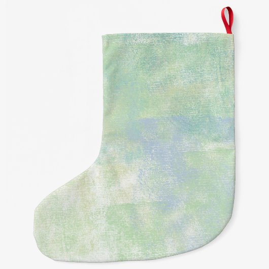 Pastel Blauw Groen Abstract gepersonaliseerd Grote Kerstsok (Achterkant)