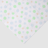 Pastel Blauw, Groene en Oranje Stippen Tissue Pape Tissuepapier (Detail)