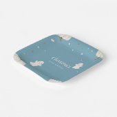 Pastel Blauw Halloween Baby shower Papier Bord (Gebogen)