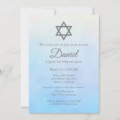 Pastel Blauw Joods Baby Naming Ceremony Brit Milah Kaart (Voorkant)