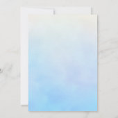 Pastel Blauw Joods Baby Naming Ceremony Brit Milah Kaart (Achterkant)