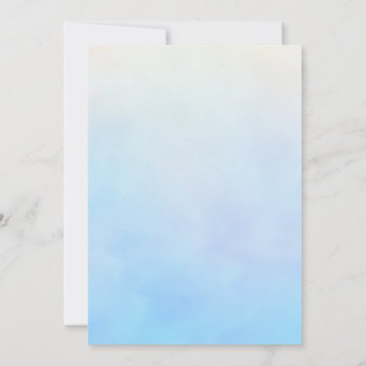 Pastel Blauw Joods Baby Naming Ceremony Brit Milah Kaart (Achterkant)