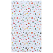 Pastel blauw Kerstmisdecoratie tafel Tafelkleed (Voorkant)