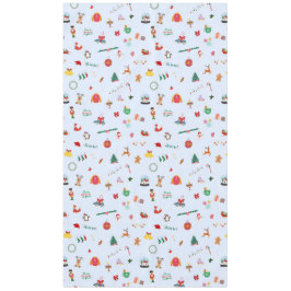 Pastel blauw Kerstmisdecoratie tafel Tafelkleed