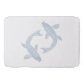 Pastel Blauw Koi Vis Badmat (Voorkant)
