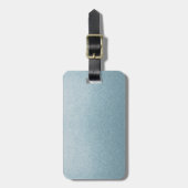 Pastel blauw leder bagagelabel (Voorkant verticaal)