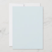 Pastel Blauw | Leuke Moderne Herfst Baby Jongensdo Kaart (Achterkant)