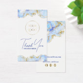 Pastel blauw marmermodel visitekaartje (Bureau)