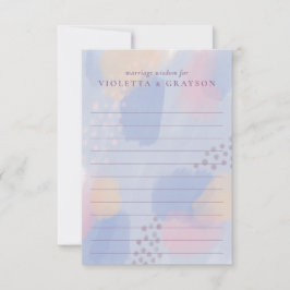 Pastel Blauw Moderne Kunst Huwelijk Advies