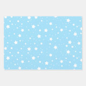 Pastel blauw & Paarse kerst inpakpapier Vel (Voorkant)