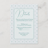 Pastel blauw patroon bruiloft behuizing kaart (Voorkant)