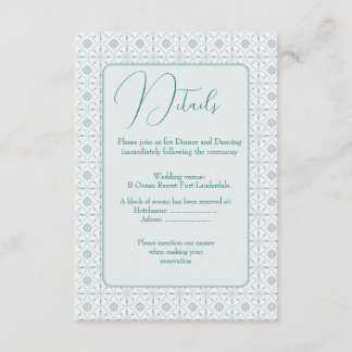 Pastel blauw patroon bruiloft behuizing kaart