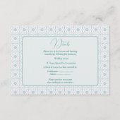 Pastel blauw patroon bruiloft behuizing kaart (Voorkant)