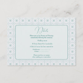 Pastel blauw patroon bruiloft behuizing kaart