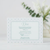 Pastel blauw patroon bruiloft behuizing kaart (Staand voorkant)