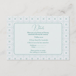 Pastel blauw patroon bruiloft behuizing kaart