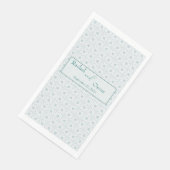 Pastel blauw patroon bruiloft servet (Hoek)