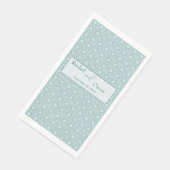 Pastel blauw patroon bruiloft servet (Hoek)