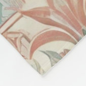 Pastel Blauw Roze Boho Bloemen Batik Waterverf Fleece Deken (Hoek)