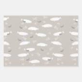 Pastel blauw roze en grijs Beluga Baby walvisontwe Inpakpapier Vel (Voorkant)