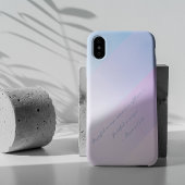 Pastel Blauw Roze Kalligrafie Bijbel Quote Case-Mate iPhone Case