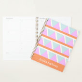 Pastel Blauw Roze Oranje Geometrische Kunst Aangep Planner (Display)