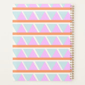 Pastel Blauw Roze Oranje Geometrische Kunst Aangep Planner (Achterkant)