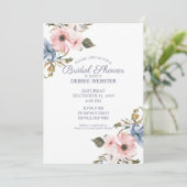 Pastel blauw roze Paarse bruiloft Vrijgezellenfees Kaart (Staand voorkant)