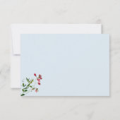 Pastel blauw roze rood groen bloemen bruidsmeisje kaart (Achterkant)