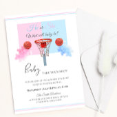 Pastel Blauw Roze Rook Basketbal Geslacht Onthulle Kaart