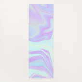 Pastel Blauw Roze Vloeibaar marmer Yogamat (Achterkant)