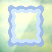 Pastel Blauw Schattige golvende rechthoekige spieg Raamsticker (Vel 3)