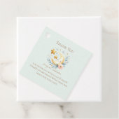 Pastel Blauw Schattige Maan 1e Verjaardag Bedankjes Labels (In situ)