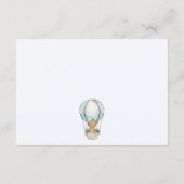 Pastel Blauw Teddy Bear Luchtballon Luier Raffle Informatiekaartje (Achterkant)
