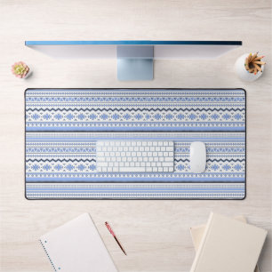 Pastel blauw tribal ontwerp bureaumat