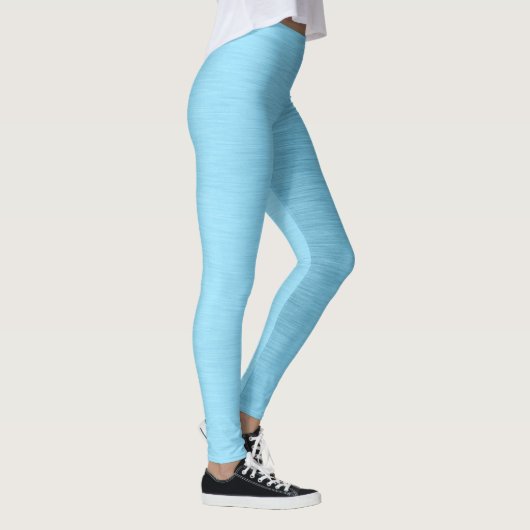 Pastel blauw-turquoise metallic-look leggings (Rechts)