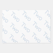 Pastel blauw twee jaar oud inpakpapier vel (Voorkant 3)
