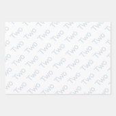 Pastel blauw twee jaar oud inpakpapier vel (Voorkant 2)