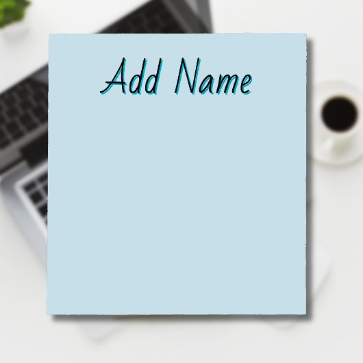 Pastel Blauw Unieke Gepersonaliseerde Leraar Gesch Notitieblok