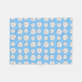 Pastel blauw volleybalpatroon fleece deken (Voorkant (Horizontaal))