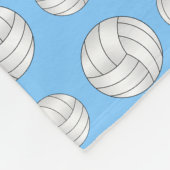 Pastel blauw volleybalpatroon fleece deken (Hoek)