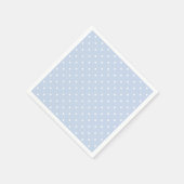 Pastel Blauw Wit Polka Dot Patroon Servet (Hoek)