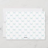 Pastel Blauw Wit Wavy Retro Foto Feestdagenkaart (Achterkant)