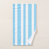 Pastel blauw-witte cabana strepen bad handdoek (Handdoek)