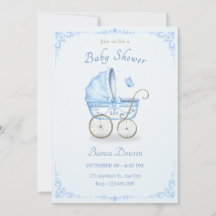 Pastel blauw zacht baby kinderwagen baby shower