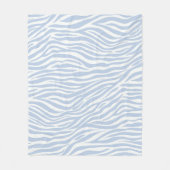 Pastel Blauw Zebra Dierlijke strepen Groovy Patroo Fleece Deken (Voorkant)