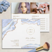 Pastel Blauwe Agaat Service Menu Brochure