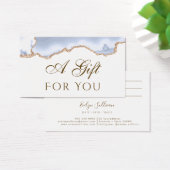 pastel blauwe Agate Cadeaukaart Visitekaartje (Bureau)